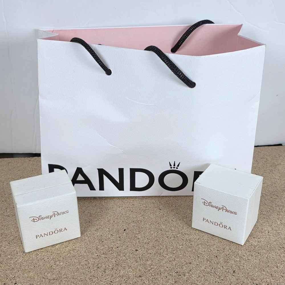 Pandora Disney Parks Authentic Original Jewelry Box with Disney Castle Logo